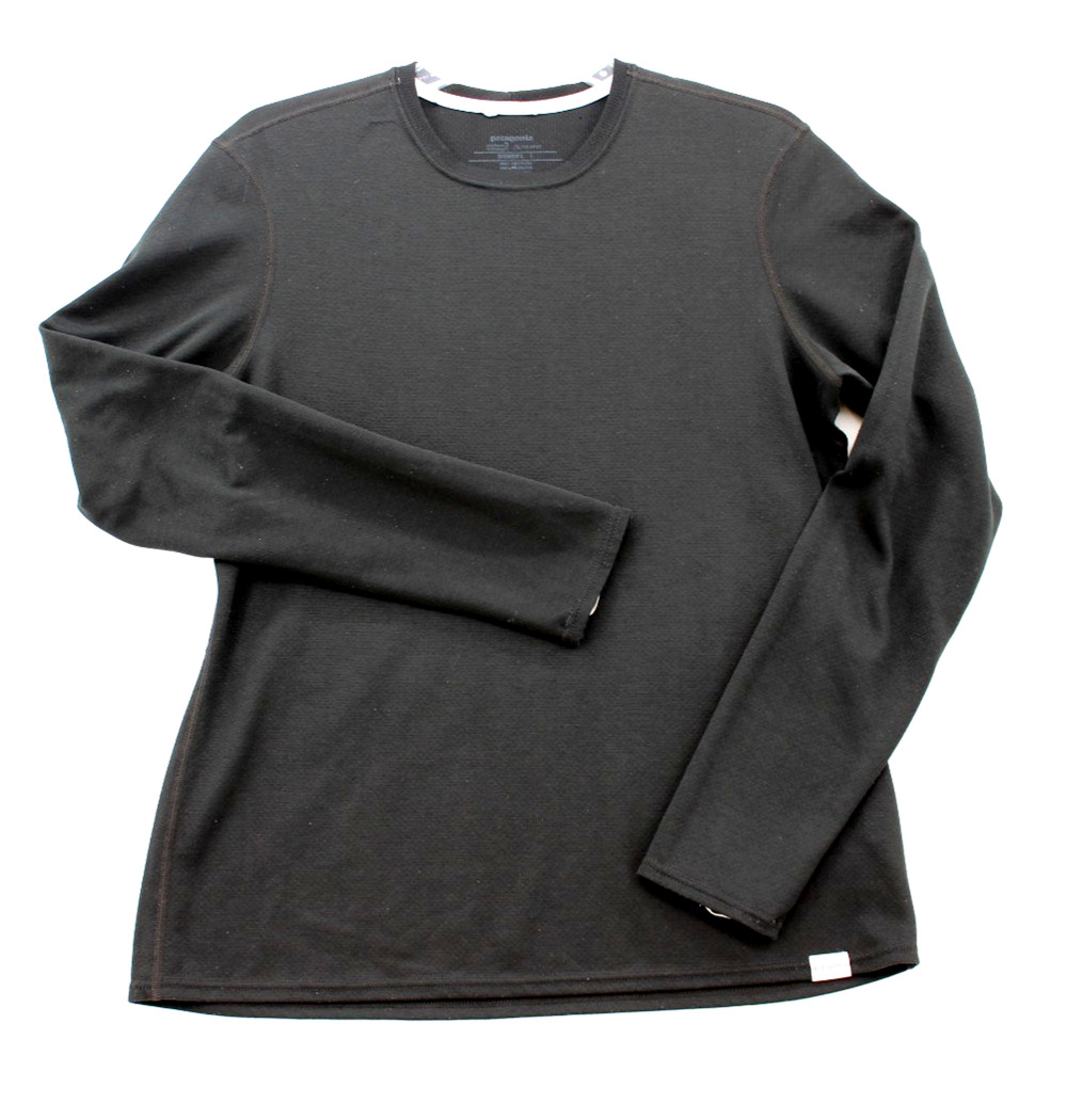 Patagonia Capilene Base Layer Polartec Shirt Womens Large Black Thermal Weight